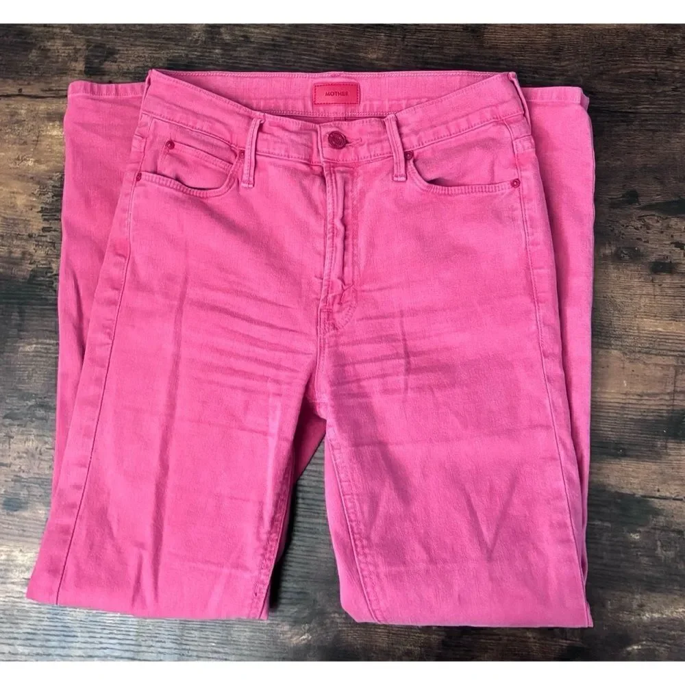 Mother Mid Rise Dazzler Ankle in Fruit Punch Jeans Size 26